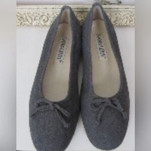 Sam and Libby Grey wool ballet flat 9M
